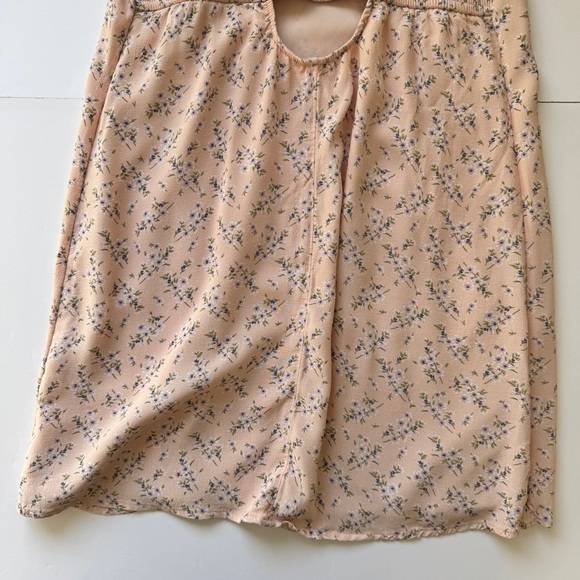 American Eagle Ditsy Floral Mini Dress Farm Cottage Prairie Pink Lined Sz M - Picture 11 of 12